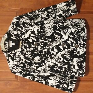 Charter Club woman's size 14 lined 3/4 sleeve jacket with silver buttons